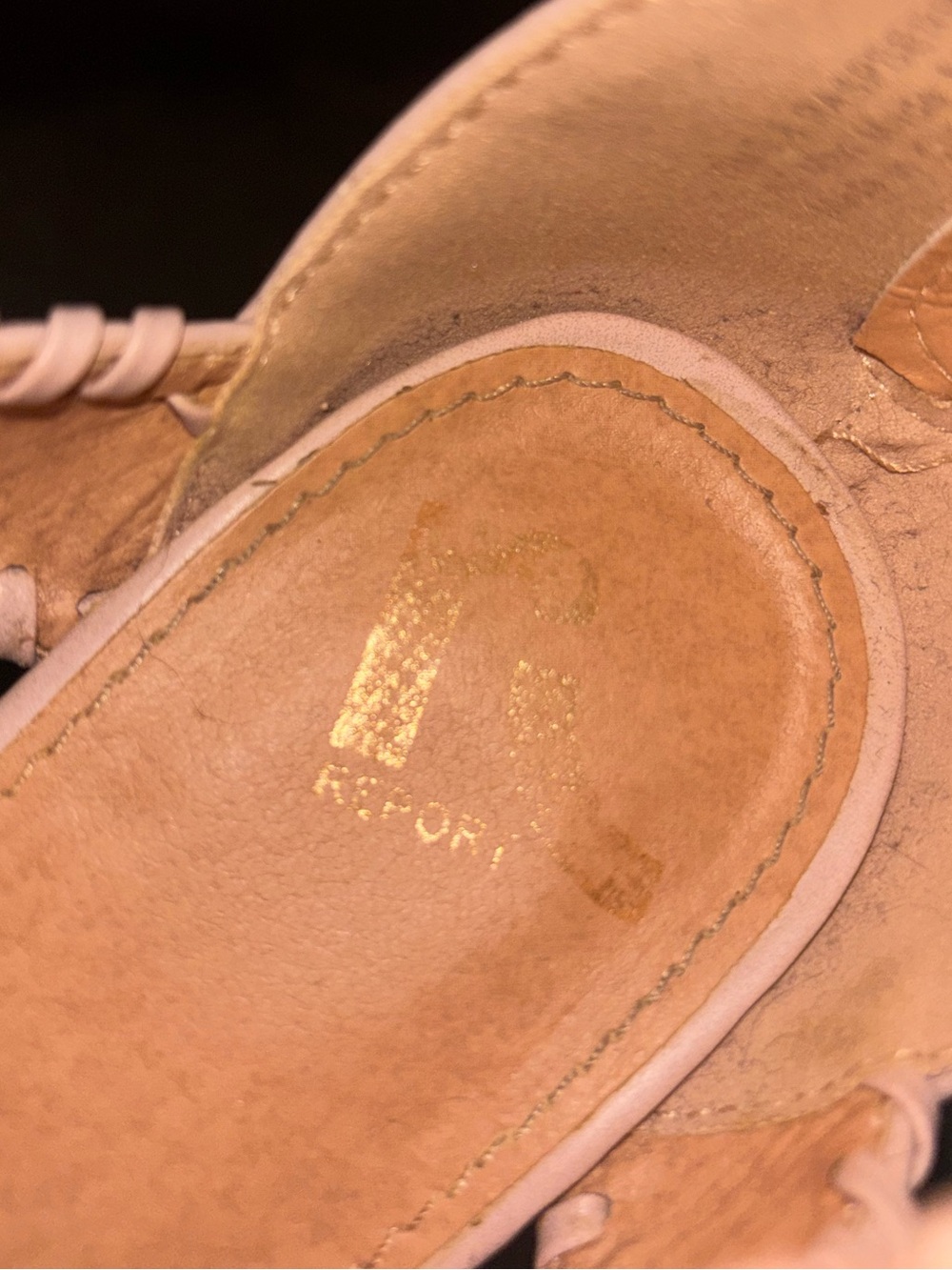 Report Raspberry Blush Pink Gold Hardware Strappy Wedge Heels W8 - Picture 5 of 8